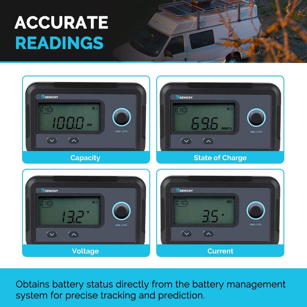 Renogy 12V 100Ah LiFePO4 Deep Cycle Lithium Battery, over 4000 Cycles, Built-in BMS, Backup Power for RV, Marine, Off-Grid System, Maintenance-Free