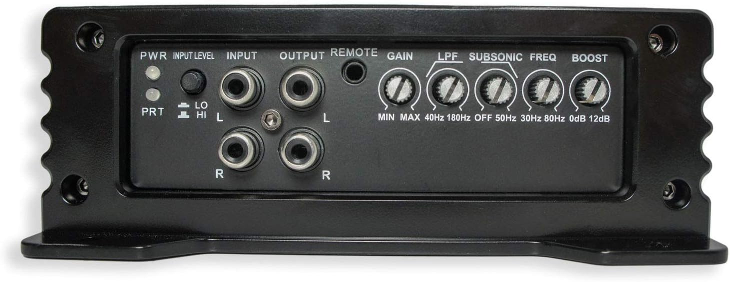 Universal Car Stereo Paintable Ported 10 Kicker Bundle CompR CWR10 Sub Box Enclosure & Harmony HA-A800.1 Amp