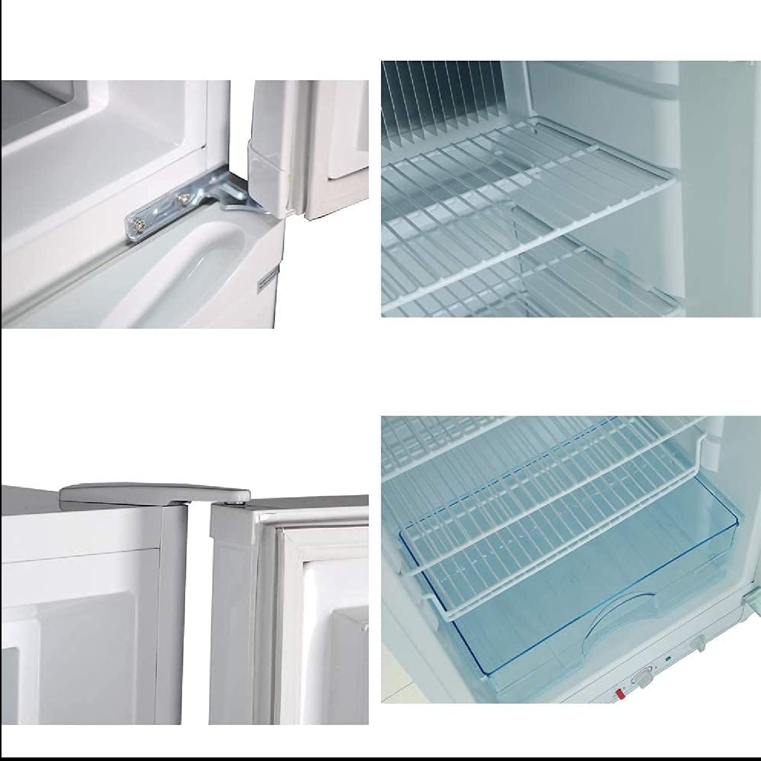 Smad Propane Refrigerator with Freezer Electric LPG 2 way Refrigerator No Noise Large Capacity 6.1 cu.ft, White