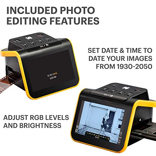 KODAK Slide N SCAN Film & Slide Scanner Digitizer with 5” LCD Screen, Quickly Convert Negatives & Slides to Digital 22MP JPEG Photos, Compatible with 135, 126 and 110 Film & Slides