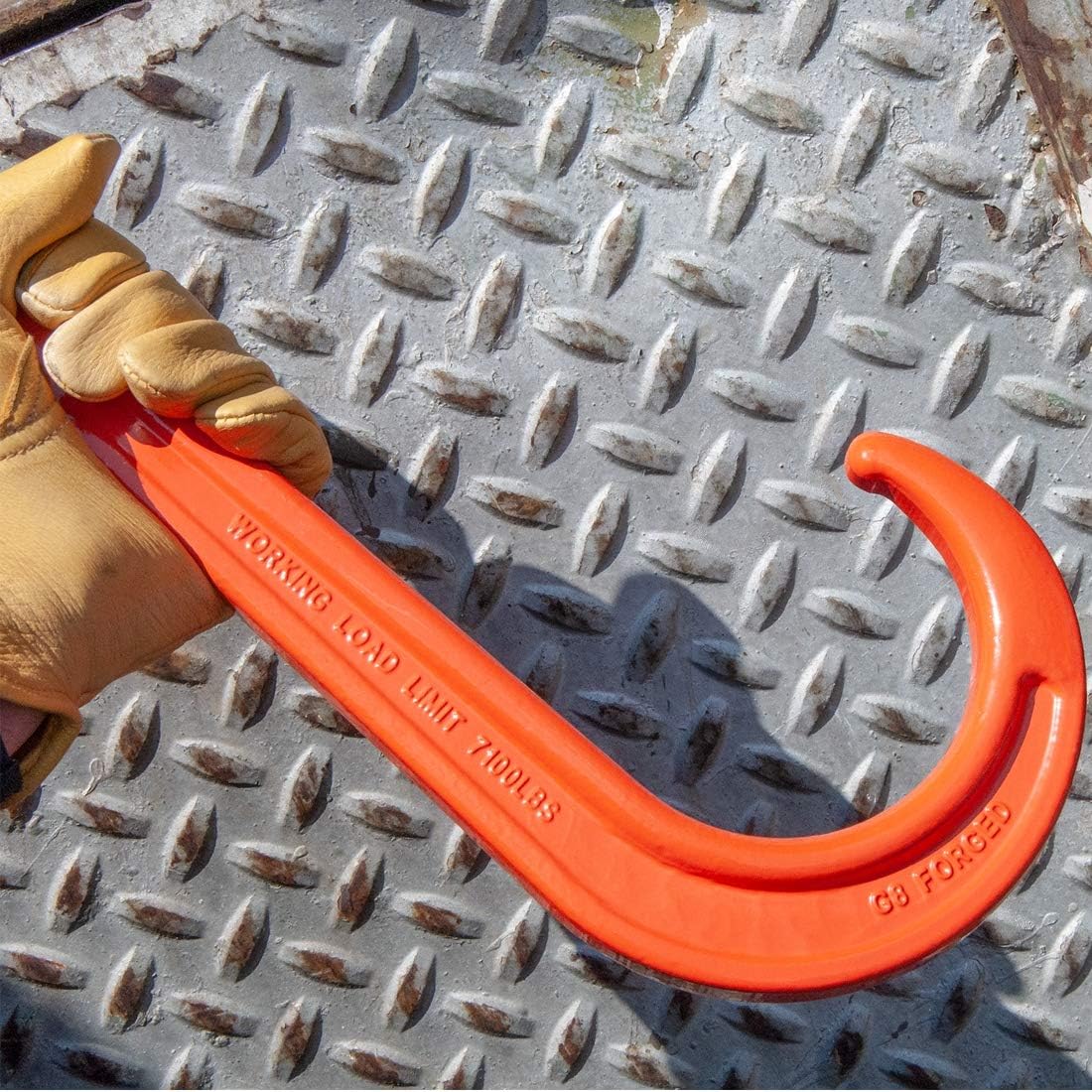 VULCAN Alloy Tow Chain with Forged Long J Hook - Grade 80-3/8 Inch x 6 Foot - PROSeries - 7,100 Pound Safe Working Load