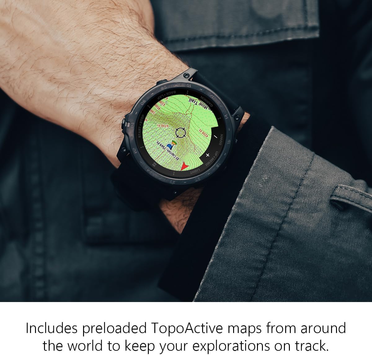 Garmin tactix 7 AMOLED Edition Tactical Military GPS Smartwatch | Touchscreen, Stealth Mode, Flashlight, Multicontinent Mapping, Weather, Health Metrics | Signature Series Watch Stand Bundle