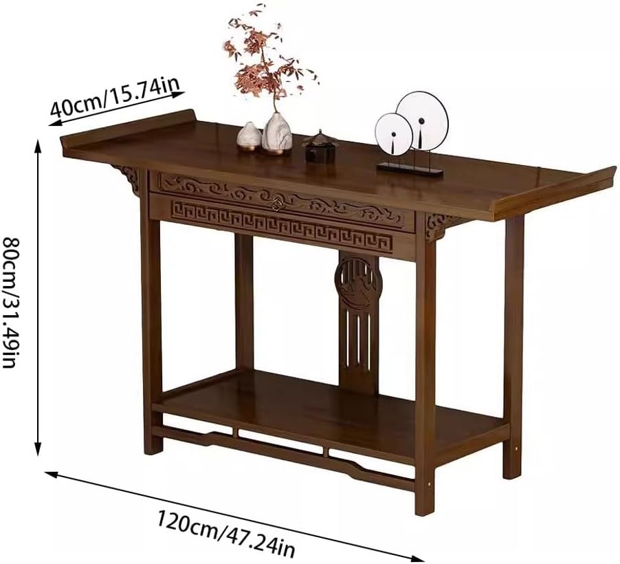 Mandir for Home Chinese-style Entrance Cabinet, Home Coffee Table, Buddha Table Display Stand, Modern Buddha Statue Display Table Buddhist Altar