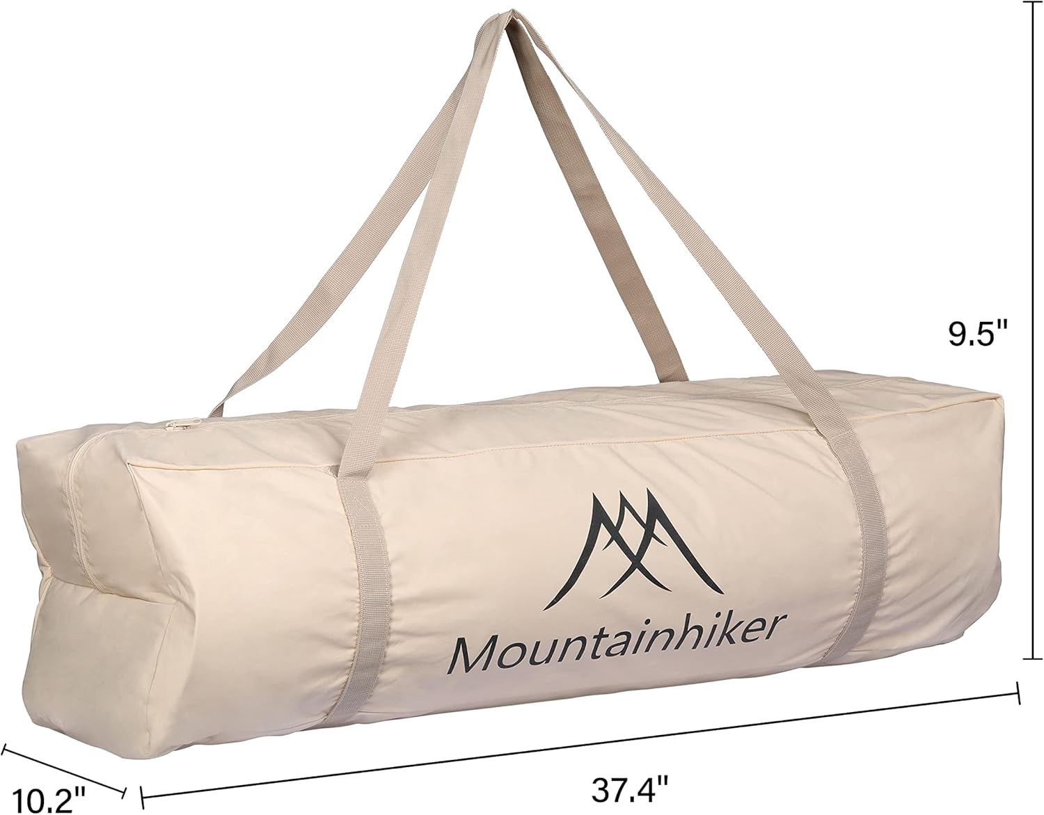 YSSOA 4-5 Person Mongolian Tent, Glamping Tent with Cool Ventilation Mosquito Net Doors & Windows, Outdoor Waterproof Oxford Yurt Tent/Dome Tent for Family Camping Party, 118”x118”x98.4”