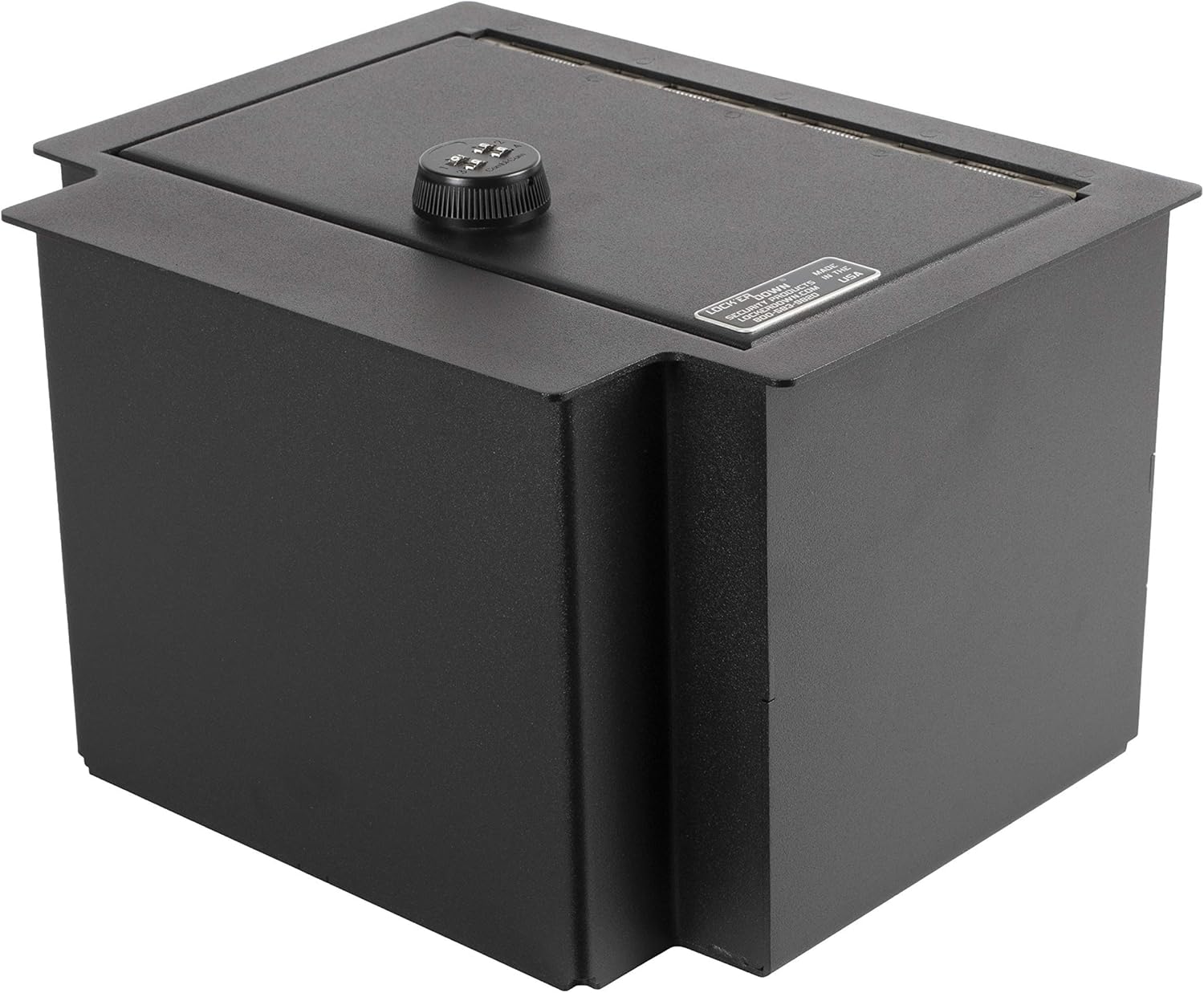 Lock’er Down Console Safe with 4 Digit Combo, Keep Personal Items Secure and Organized in Car, Compatible With 2014 1500 Series Sierra, Silverado with Floor Console