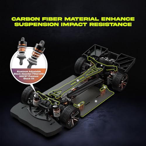 RLAARLO 1/14 Brushless Fast RC Cars for Adults, Top Speed 60+ MPH RC Truck, All Terrain Remote Control Car Hobby Off-Road Remote Control Truck 4x4 Monster Trucks with 3S Battery