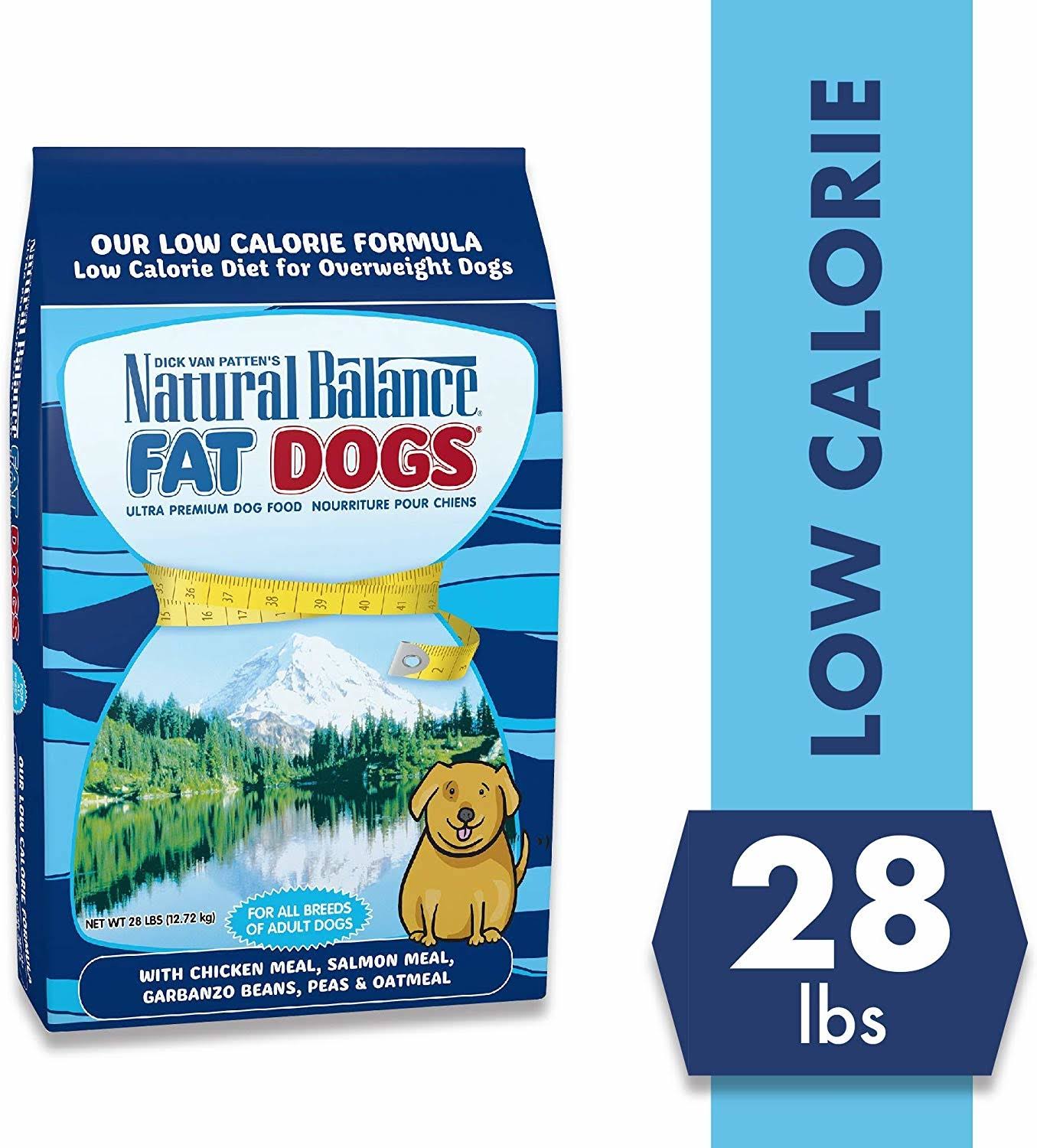 Natural Balance Fat Dogs Dog Food, Chicken Meal, Salmon Meal u0026 Barley Formula - 28 lb
