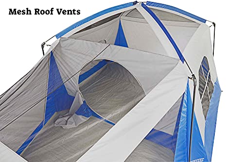 Wenzel Klondike 8 Person Water Resistant Tent with Convertible Screen Room for Family Camping