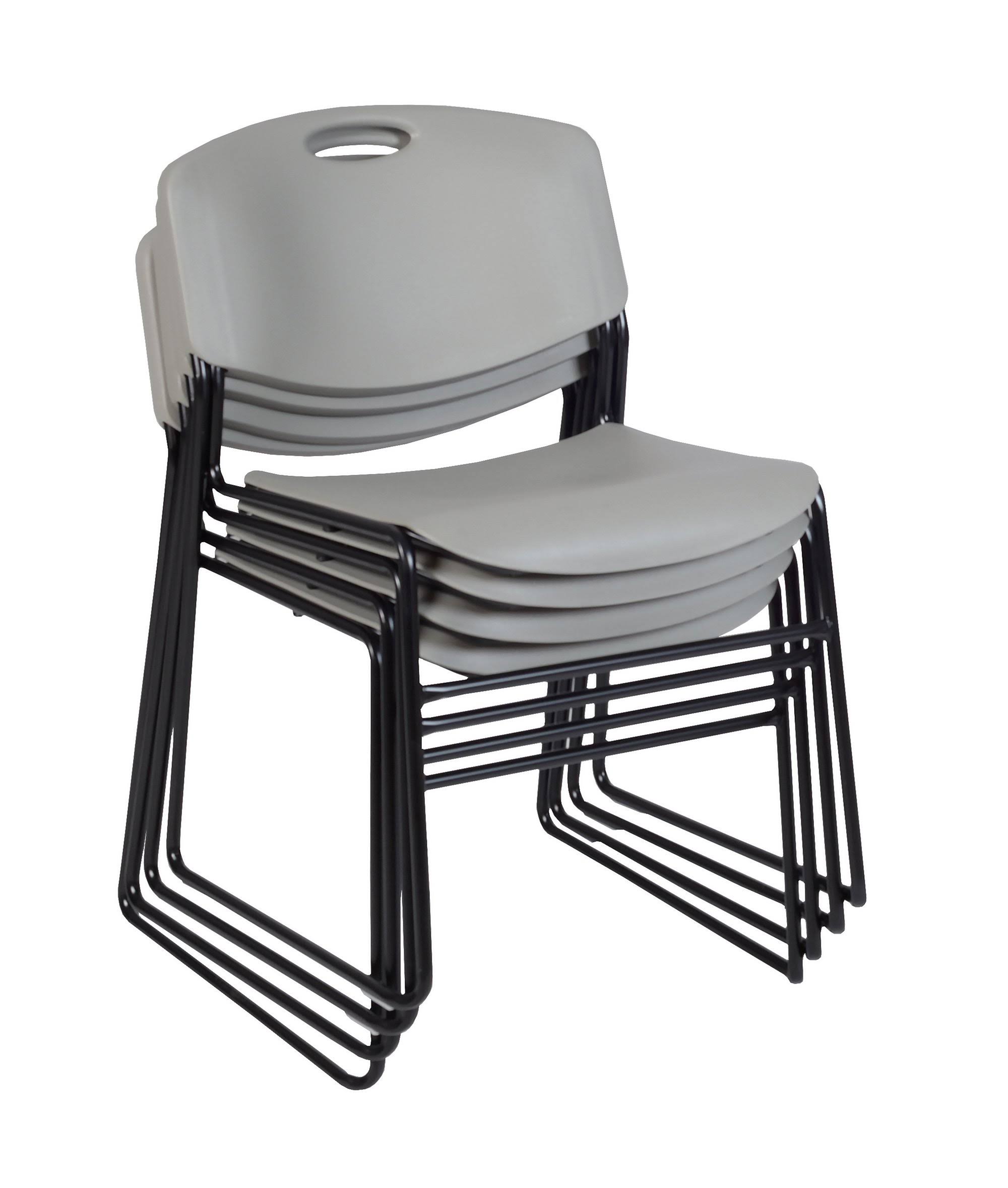 Regency 72x22 x 24x22 Kee Training Table- Maple/ Black u0026 2 Zeng Stack Chairs- Grey