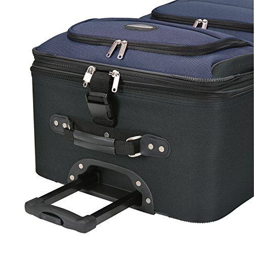 Travel Select Amsterdam Expandable Rolling Upright Luggage, Burgundy, 8-Piece Set
