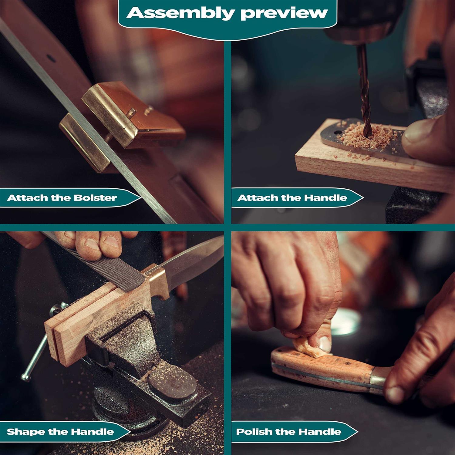 Knife Making Kit DIY Gift for Men Gift Set Complete Tools