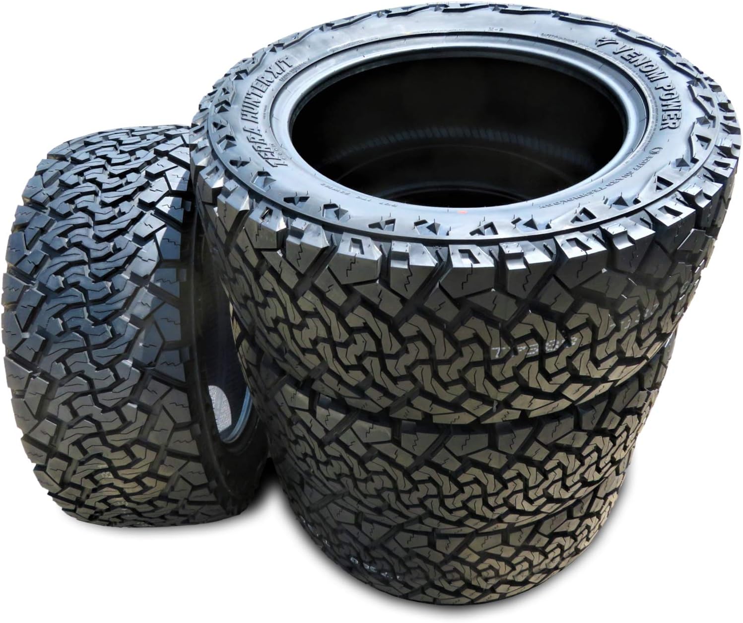 Set of 4 (FOUR) Venom Power Terra Hunter X/T All-Terrain Off-Road Radial Tires-275/60R20 275/60/20 275/60-20 115T Load Range SL 4-Ply BSW Black Side Wall