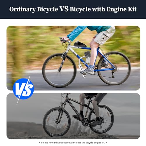 100cc Stroke Bicycle Petrol Gas Engine Kit Petrol Bicycle Motor Conversion Complete Suitable for 26-28" V-Frame Bicycles Super Fuel Efficient