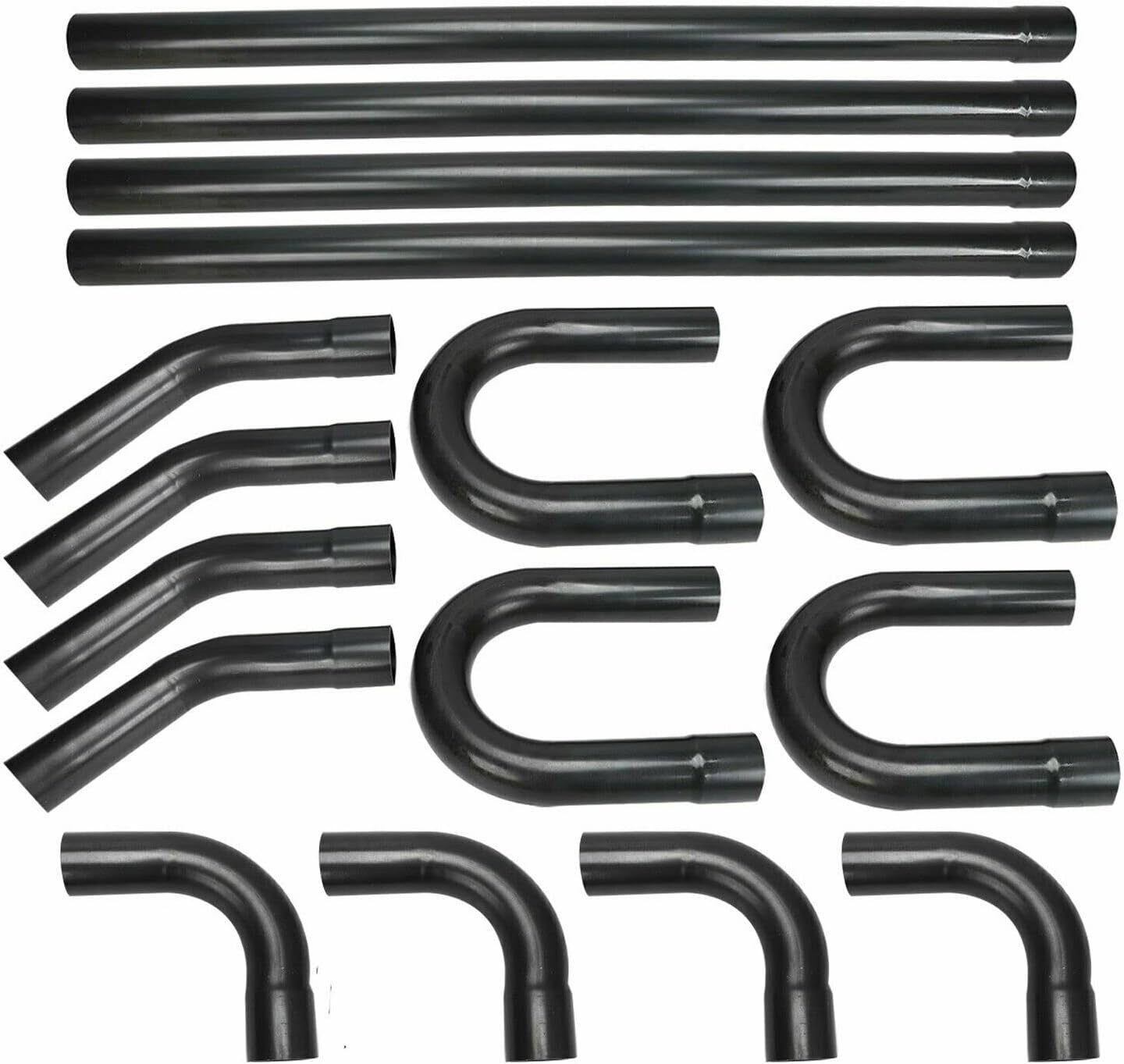 304 Stainless Steel 2" Mandrel Straight & Bend Pipe Exhaust Pipe Kit 8 PCS