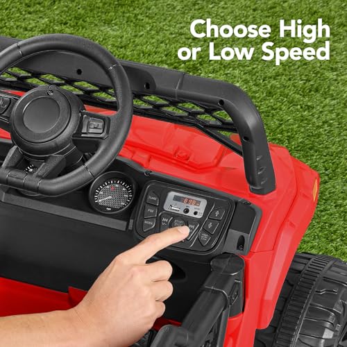 Best Choice Products Kids 12V Electric Ride On UTV Car and Trailer w/Parent Control, LED Lights, 2 Speeds, Bluetooth - Black