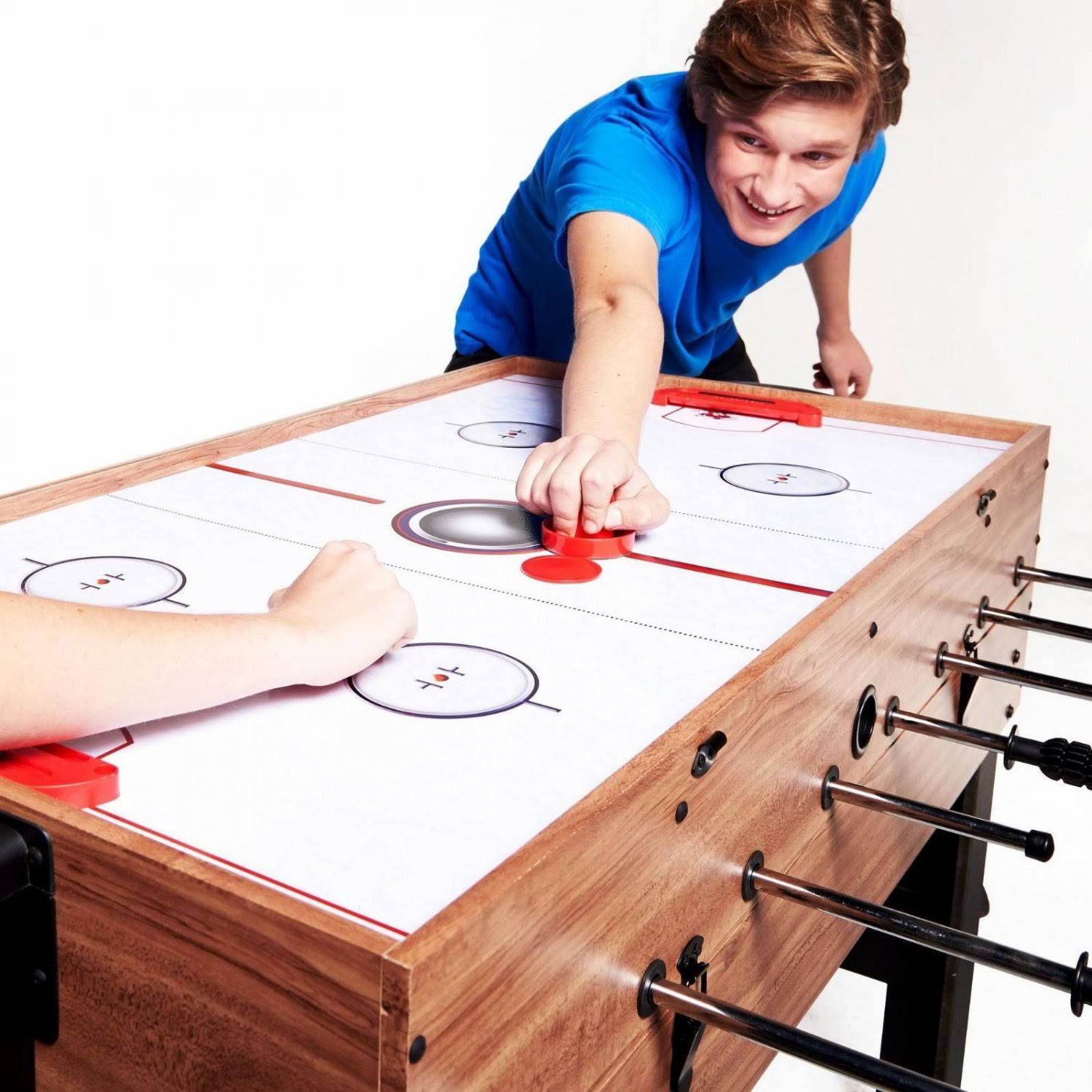 MD Sports 48 inch 3 in 1 Combo Game Table, Pool, Hockey, Foosball, Accessories Included