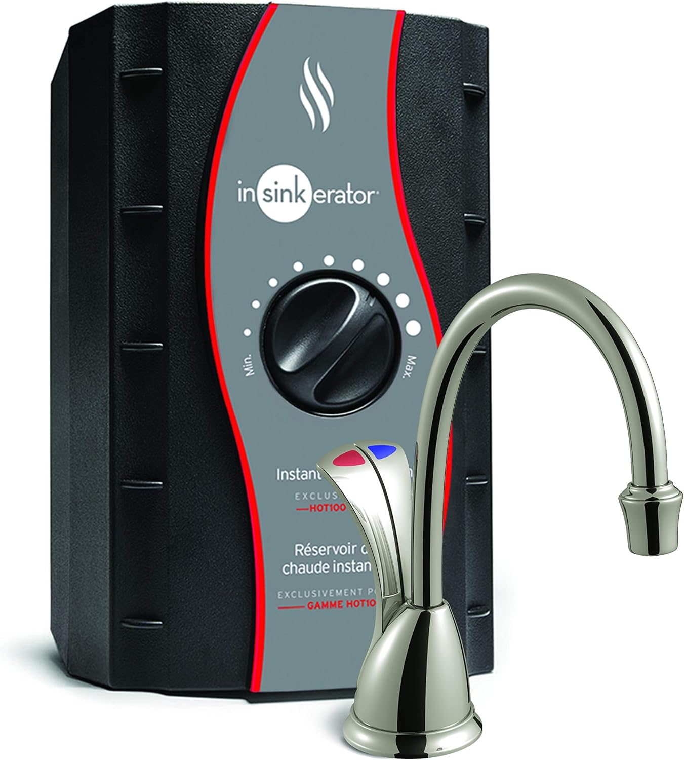 InSinkErator Wave Instant Hot and Cold Water Dispenser System, Faucet & Tank & F-1000S Standard Under Sink Water Filtration System for Instant Hot and Cold Water Dispenser System