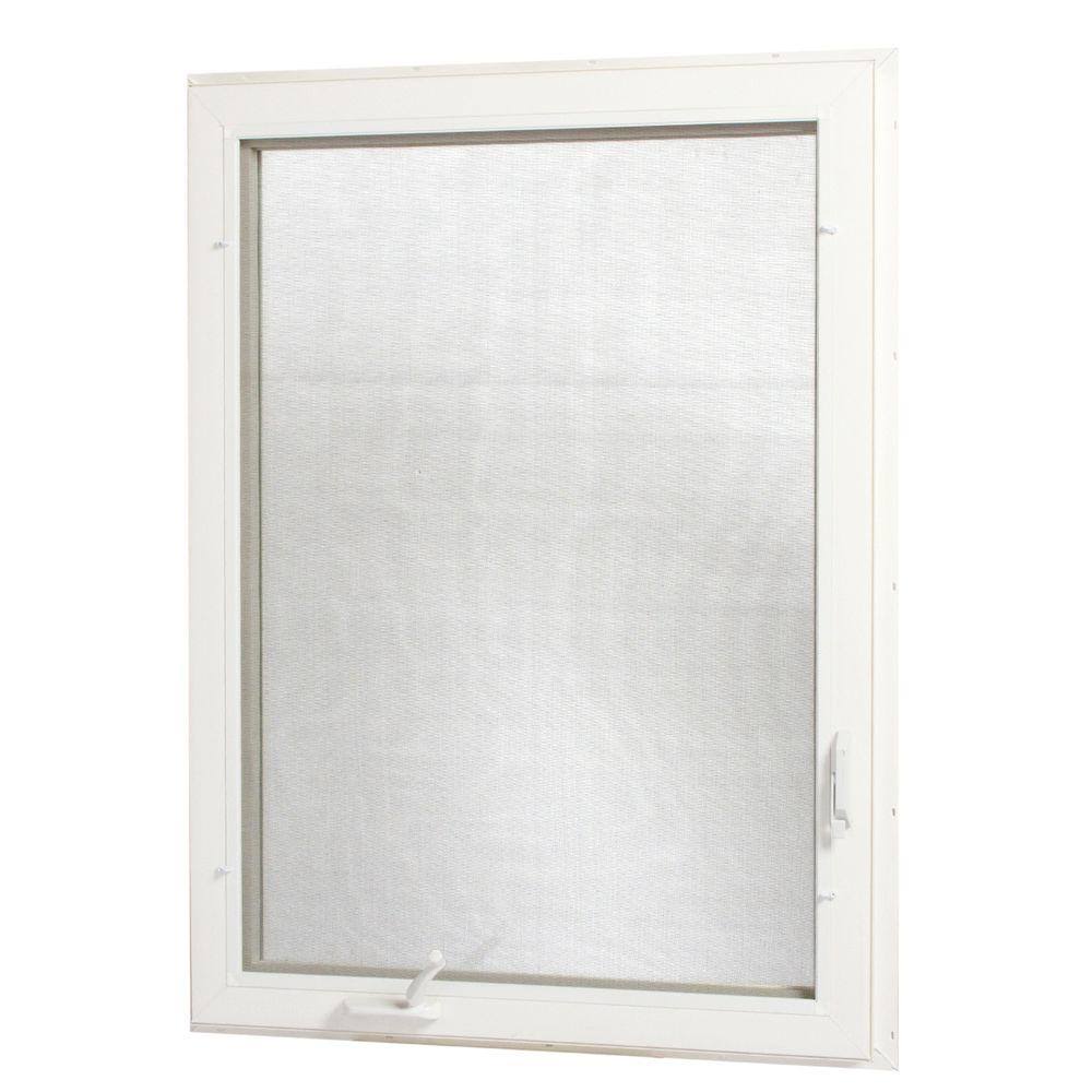 TAFCO Windows 36 in. x 48 in. Left-Hand Vinyl Casement Window with Screen - White VC3648-L