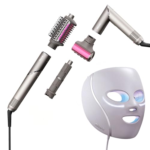 Shark CryoGlow LED Face Mask with Under-Eye Cooling, Anti-Ageing & Blemish Repair, Red & Blue LED, Infrared Light Therapy, USB-C, Remote Control, Storage Bag, Blue Frost, FW312