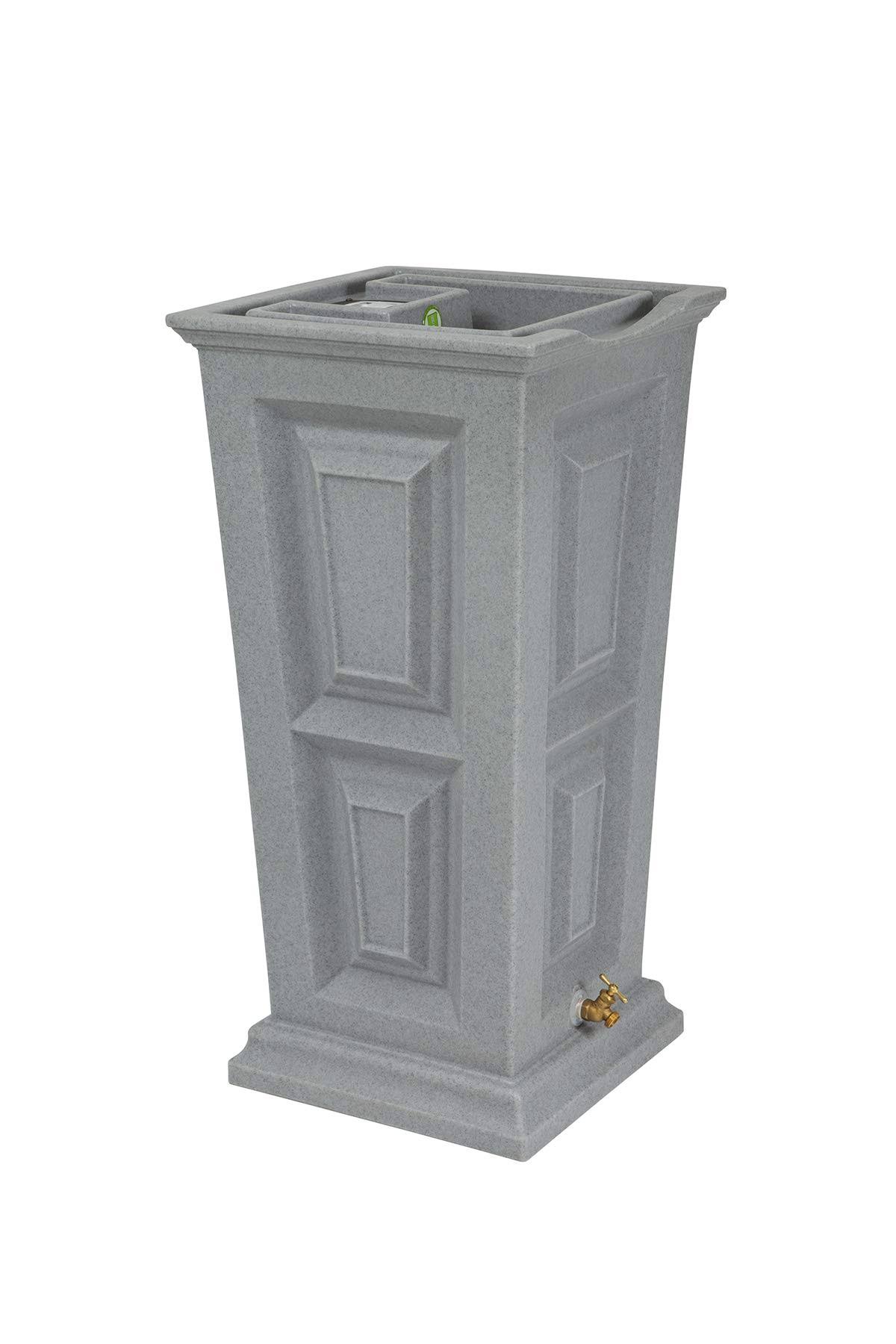 Good Ideas Savannah 45 Gallon Rain Barrel, Light Granite