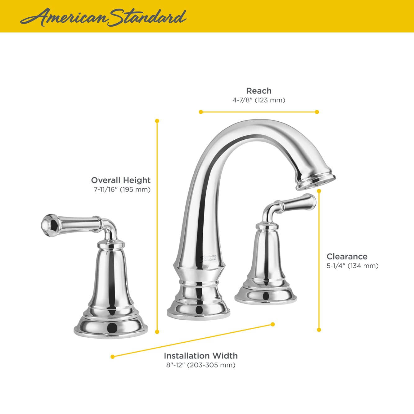 American Standard 7052807.002 Delancey Widespread Bathroom Faucet with Pop-Up Drain, Polished Chrome