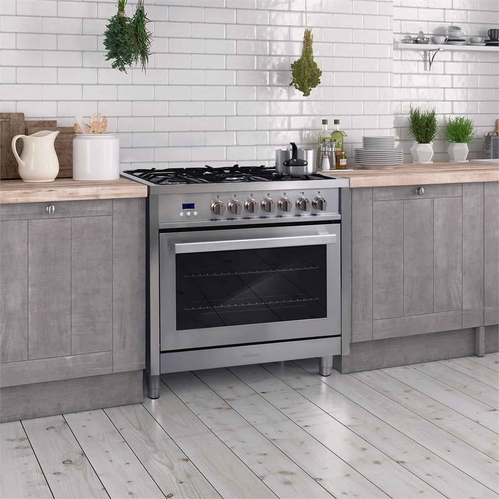 Cosmo COS-F965 36 in. Stainless Steel Dual Fuel Range with Convection Oven