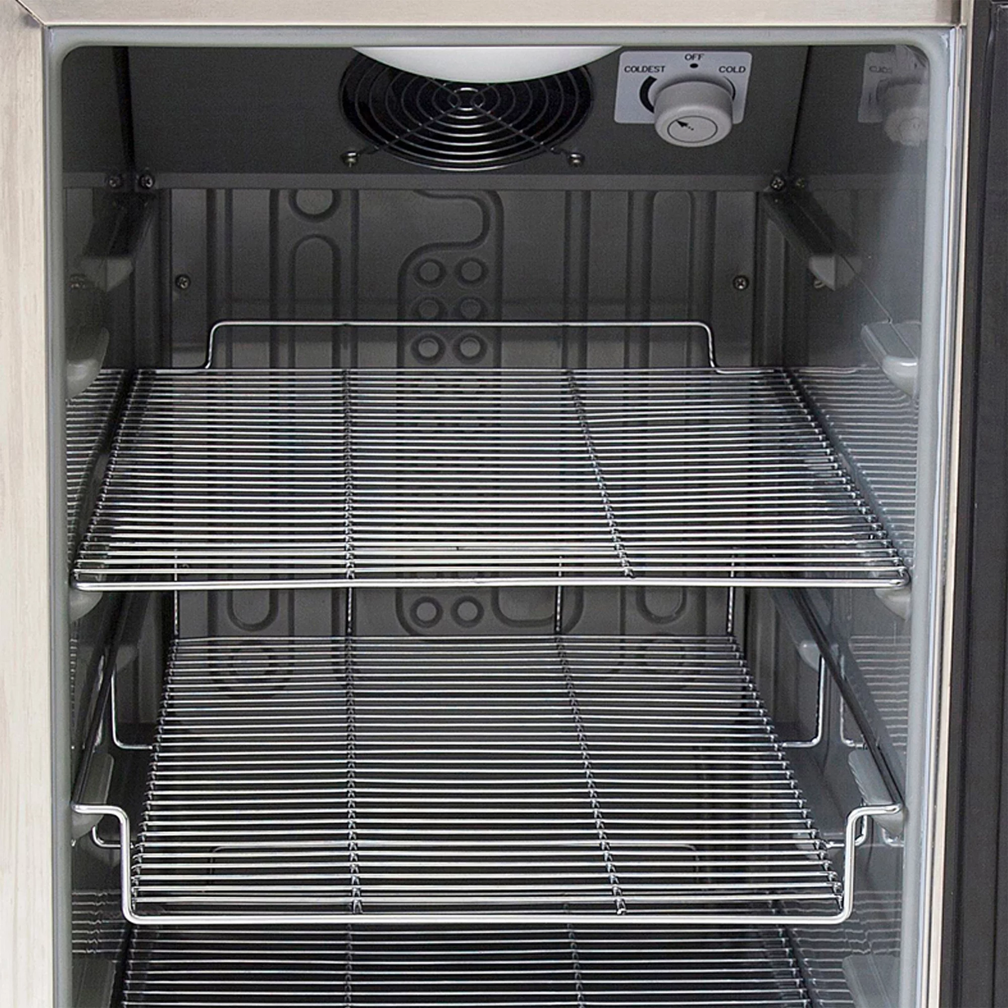 Whynter 62 Can 1 Shelf Lockable Beverage Refrigerator, Stainless Steel