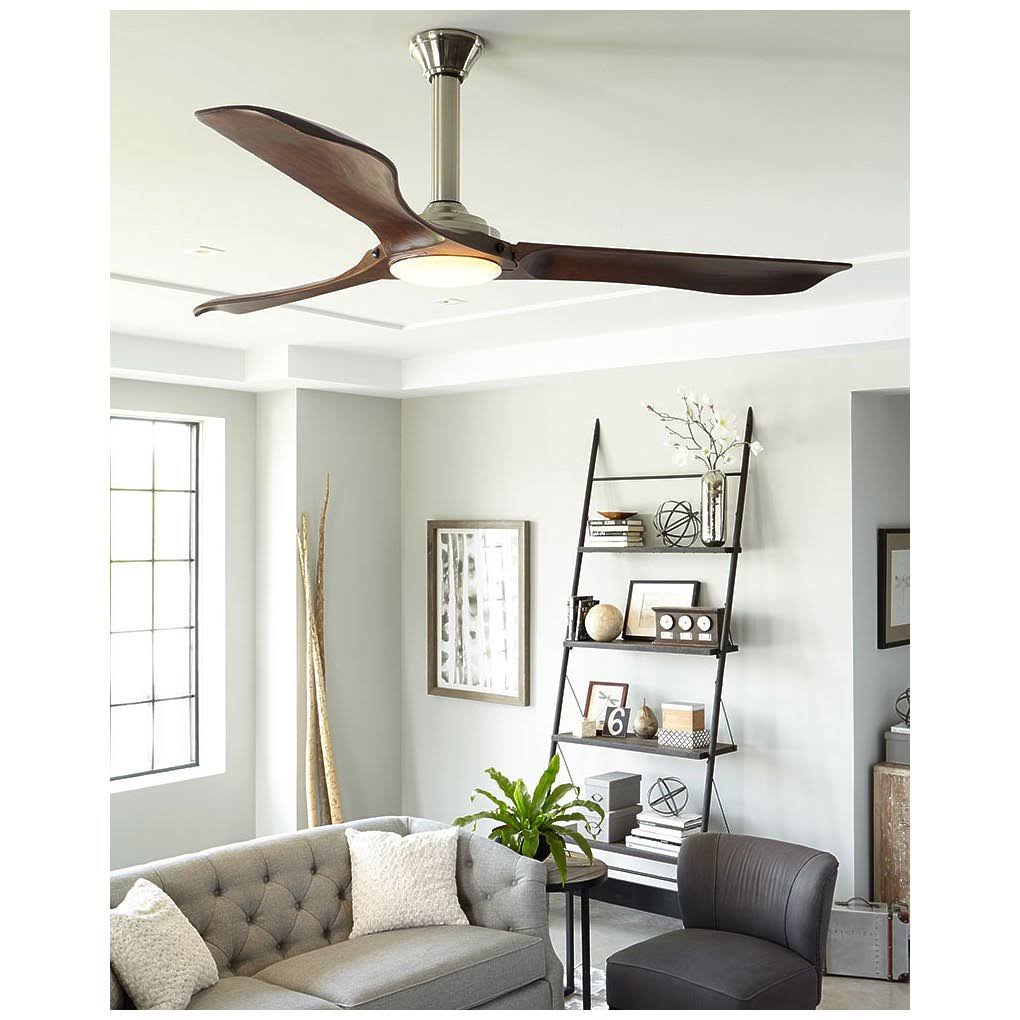 Monte Carlo Minimalist Max 72x22 Ceiling Fan with Light - Brushed Steel
