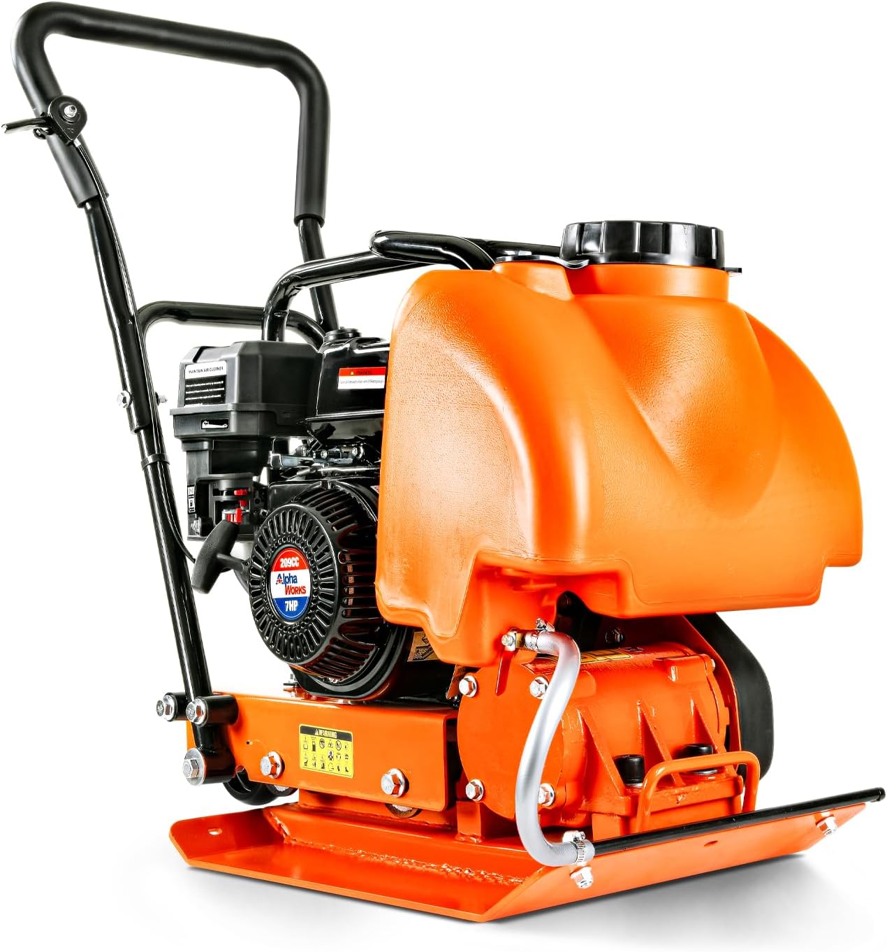 SuperHandy Plate Compactor Heavy Duty 7HP 4200lbs Impact Force - w/Water Tank for Concrete and Dirt