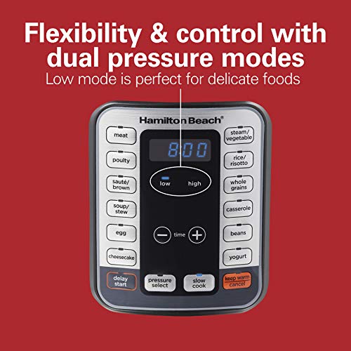 Hamilton Beach 12-in-1 QuikCook Pressure Cooker with True Slow Cook Technology