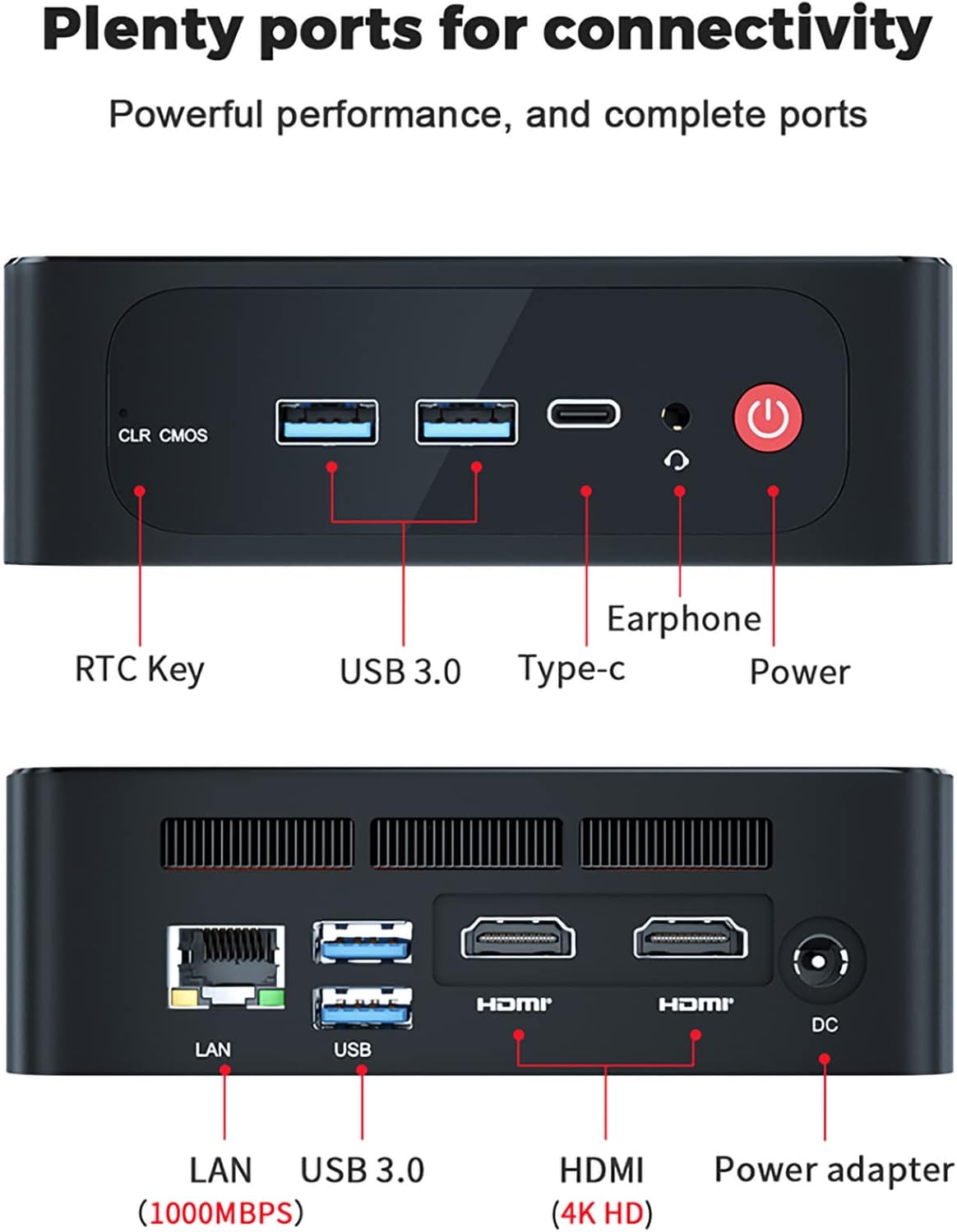 Beelink SER3 Versatile Mini PC Windows 11 Pro, AMD Ryzen 3 3200U(up to 3.5GHz) 2C/4T, Dual Channel RAM Up to 32GB, Radeon Vega 3 Graphics to Support 4K@60Hz Dual Display Support Win11(16GB/500GB)
