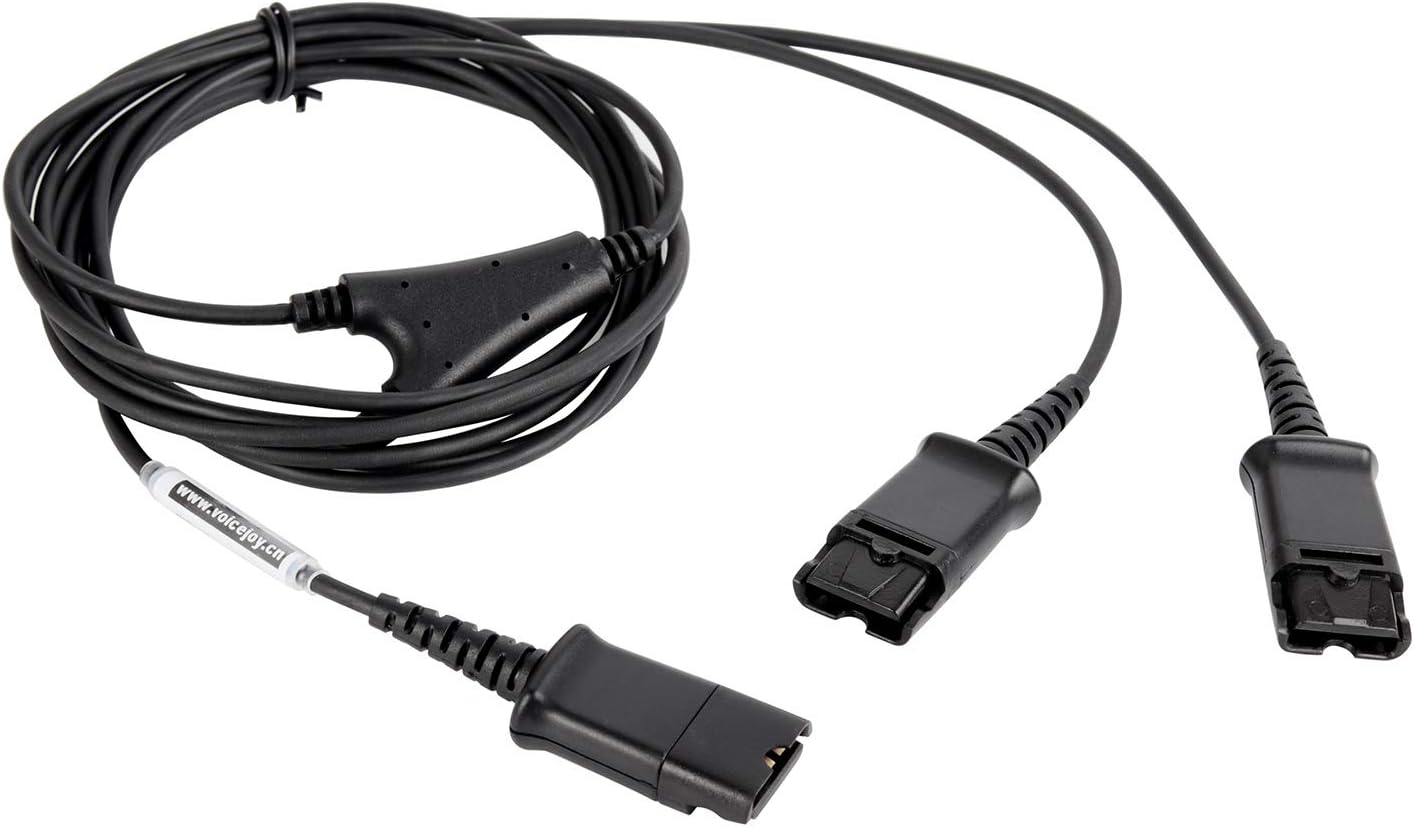 Headset QD (Quick Disconnect),Compatible with Plantronics Headset.QD Cable with Single 3.5mm Plug for Smartphones Mobile Phones,Laptop etc