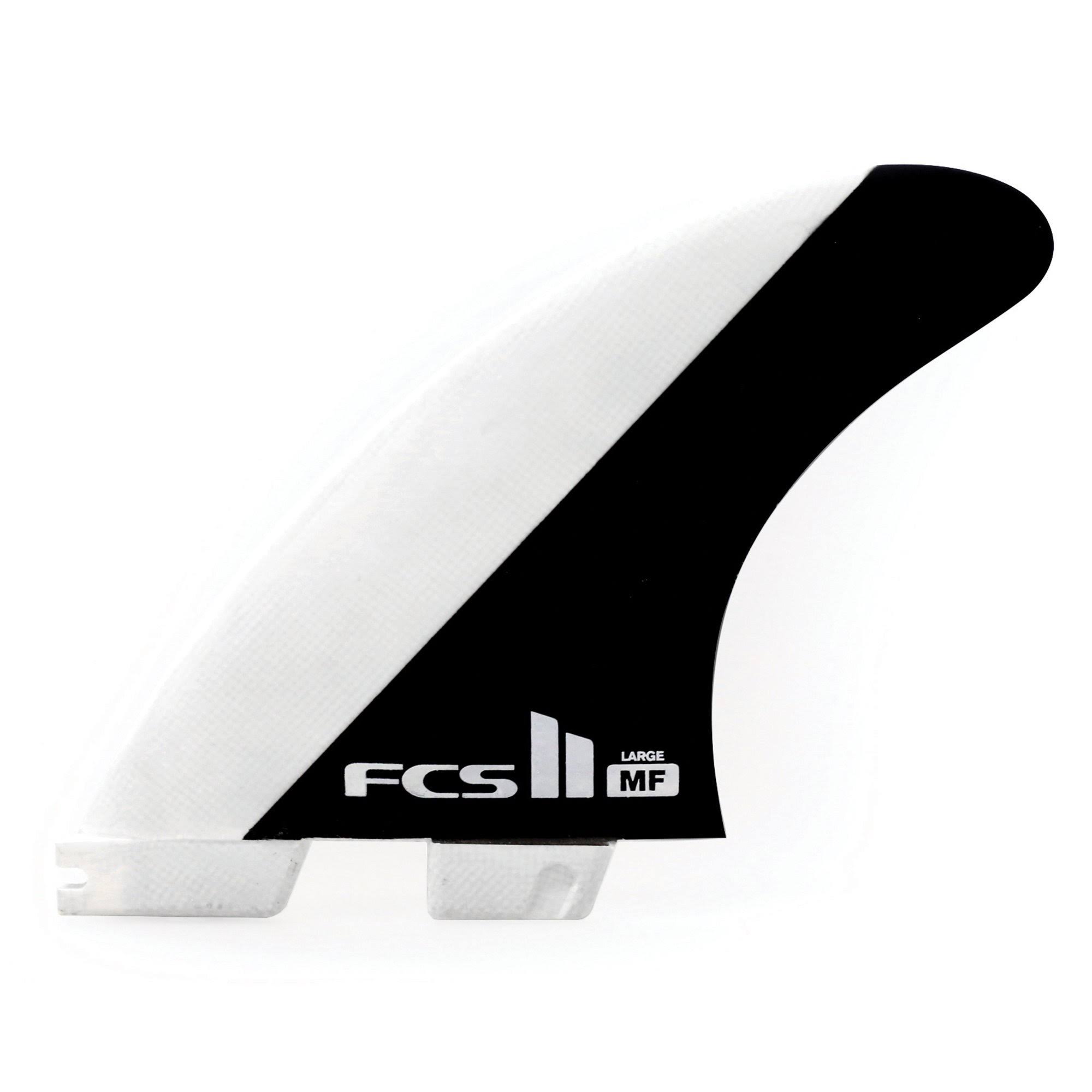 FCS II Mick Fanning Tri Fin Set Black/White Medium