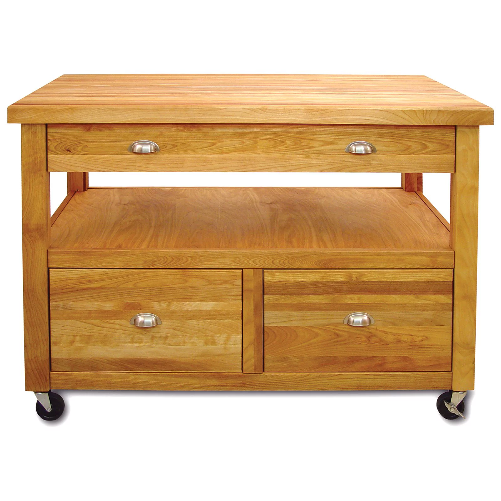 Catskill Grand Americana Butcher Block Island Workcenter in Natural