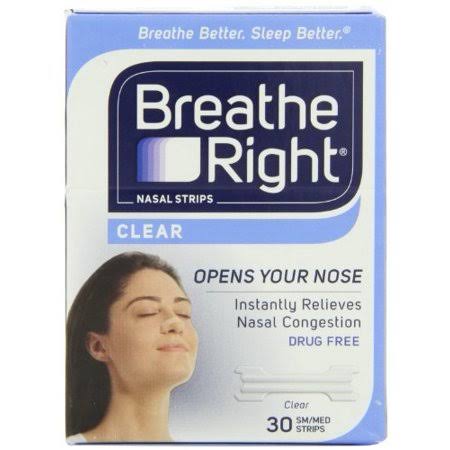 Breathe Right Nasal Strips, Small/Medium, Clear (Clear - 90 Count)