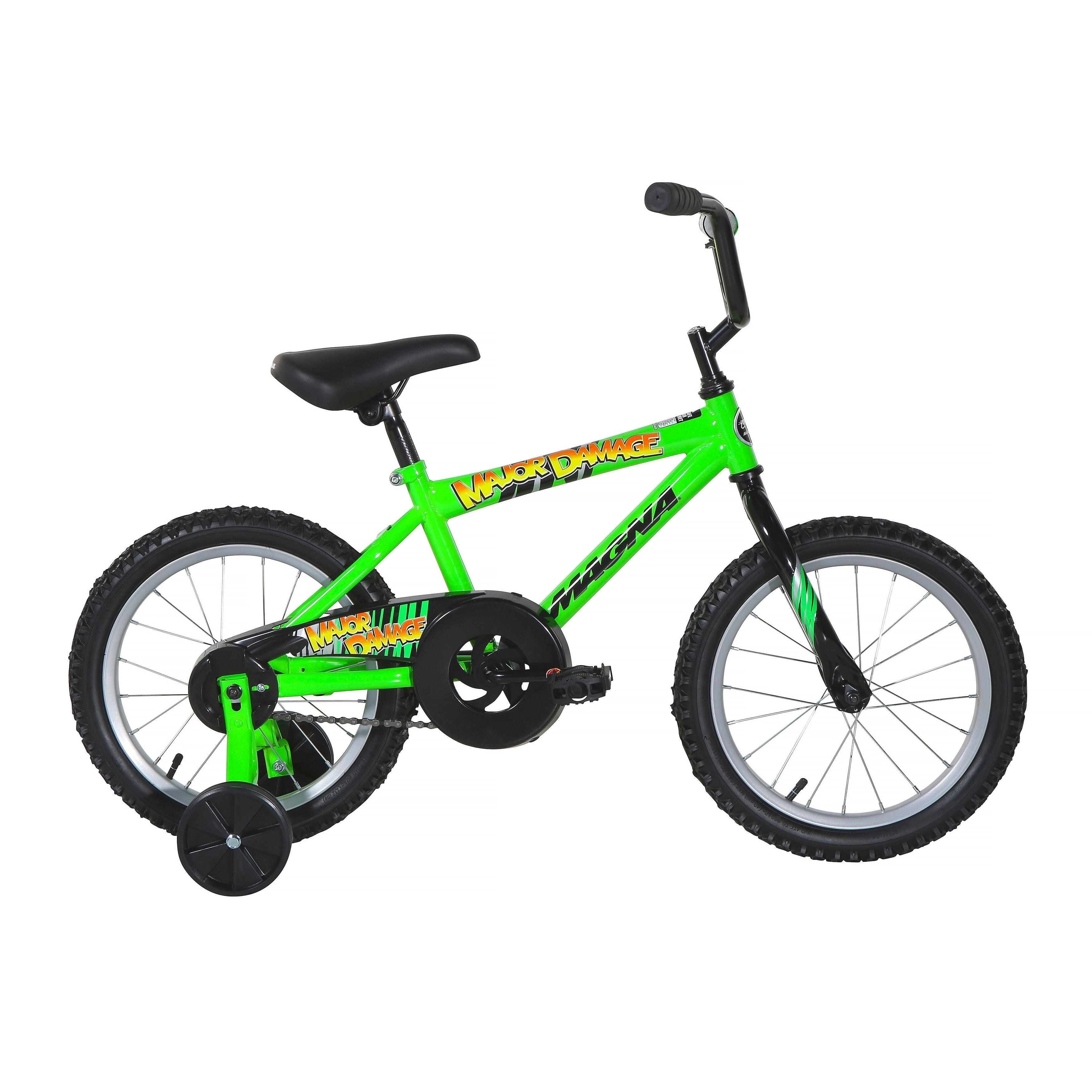 16 inch Magna Major Damage Bike, Green