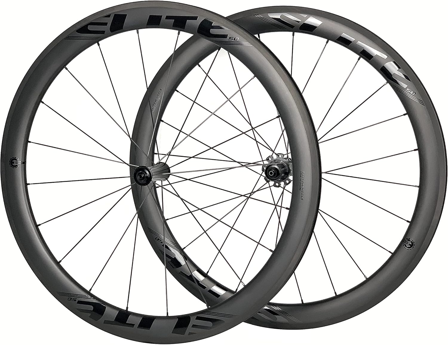 ELITEWHEELS Road Bike Carbon Wheels 700c Clincher 38/50/60/88mm Carbon Wheelset Tubeless Ready Cycling Wheel U Shape
