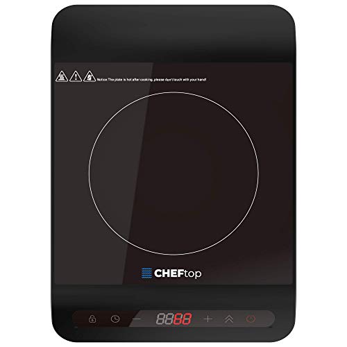 Cheftop Induction Cooktop Portable Induction Burners 120V Digital Ceramic Top with Kids Safety Lock,1800 Watt, Touch Sensor Control Multiple Cooking Zones & Levels