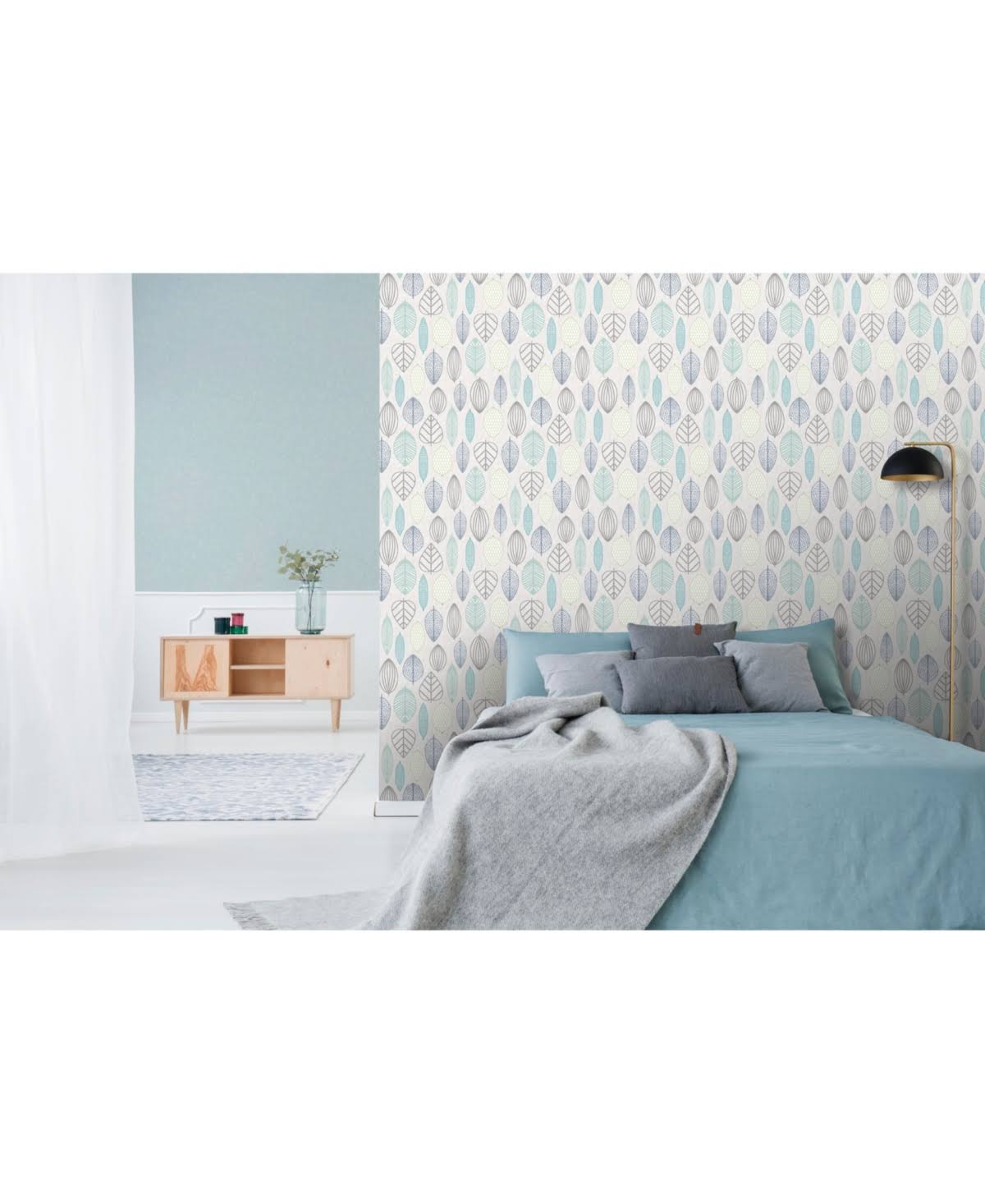 Graham u0026 Brown Highland Scandi Leaf Wallpaper, Copper