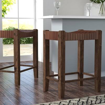 Furnice Bar u0026 Counter Stool Red Barrel Studio Seat Height: Counter Stool (26x22 Seat Height), Color: Sienna Brown