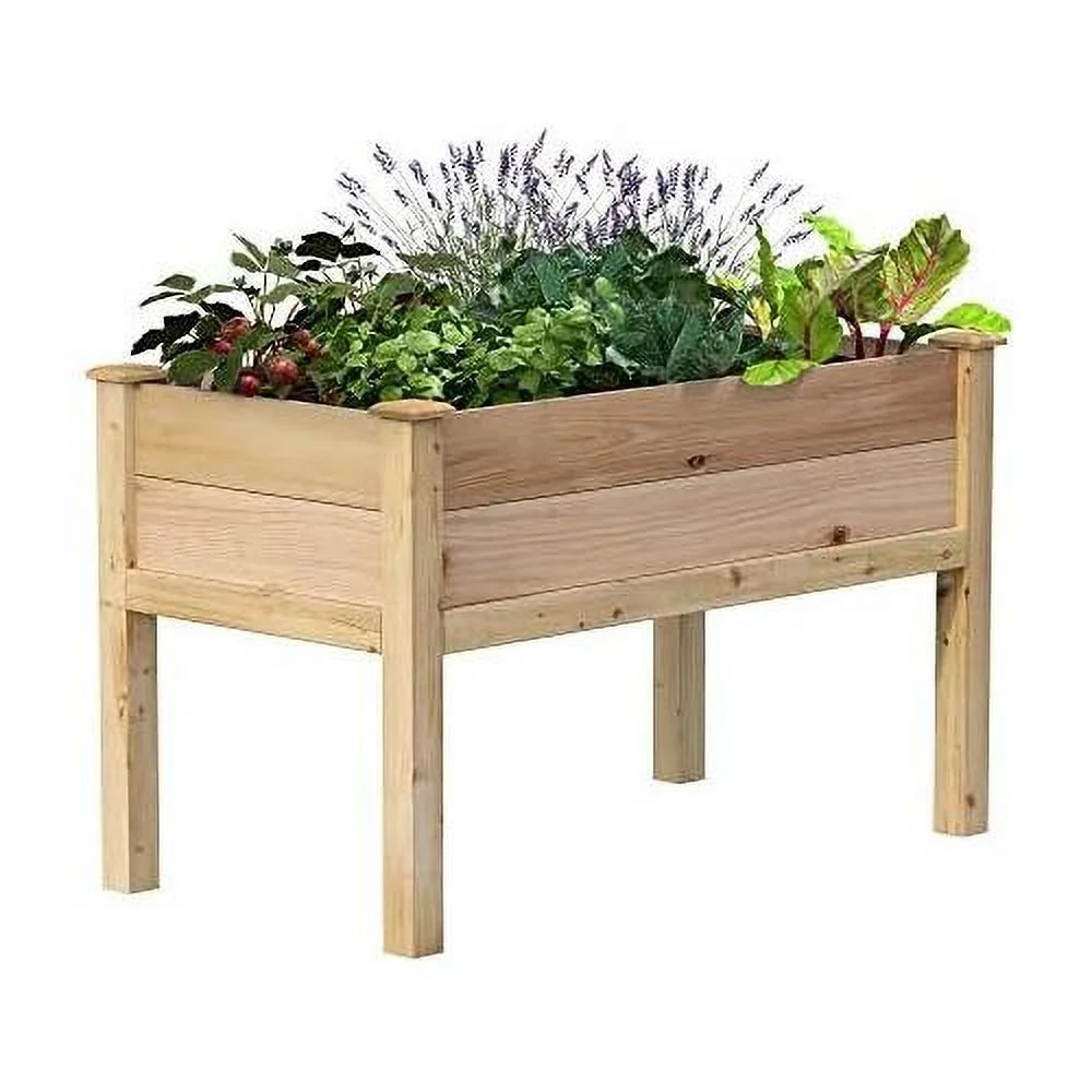 Premium Cedar Elevated Garden Bed 24" W X 48" L X 31" H - Curated Treasures Market