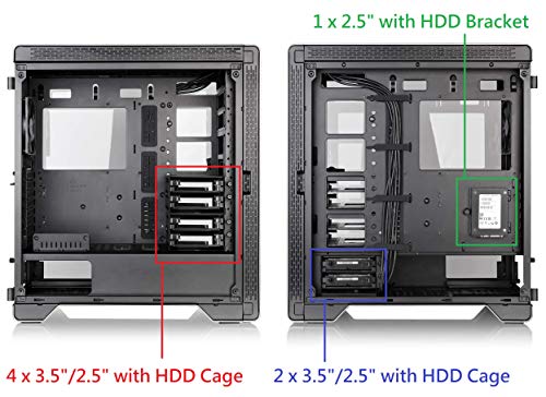 Thermaltake A500 Aluminum Tempered Glass ATX Mid Tower Gaming Computer Case with 3 Fans Pre-Installed CA-1L3-00M9WN-00