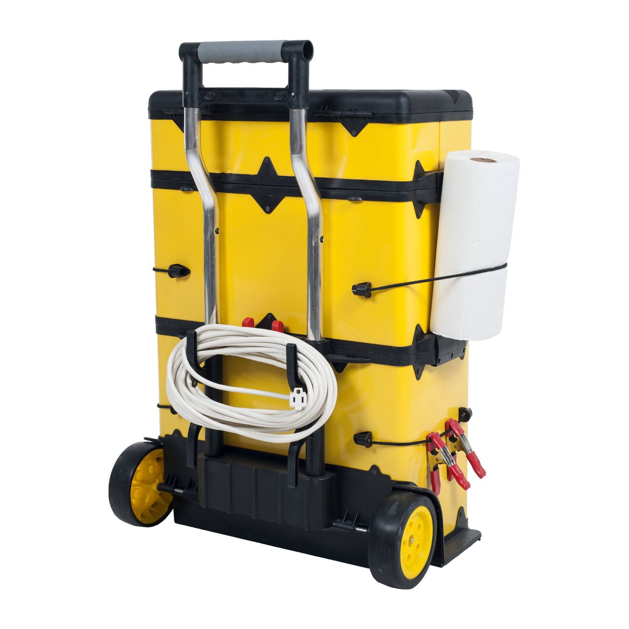 Stalwart Mobile Stacking Portable Metal Trolley Tool Box Chest