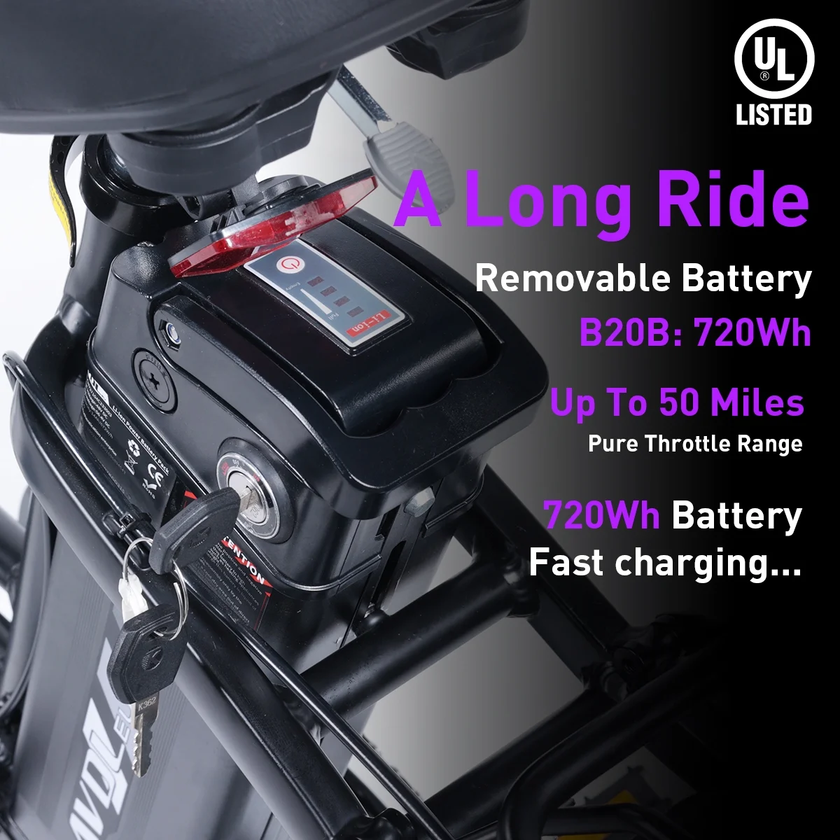 Freego Folding Electric Bike for Adults, 800W Brushless Motor, 28mph Top Speed/48V/15Ah Removable Battery Up to 50Miles, B20B 7 Speed Gears, 20" x 3" Fat Tire Ebike