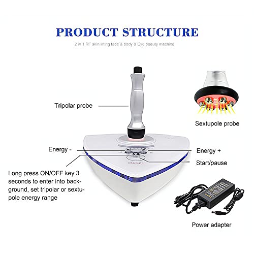2 in 1 Tripole Skin Lifting Facial High Frequency Face Body Eye Tighten Beauty Machine