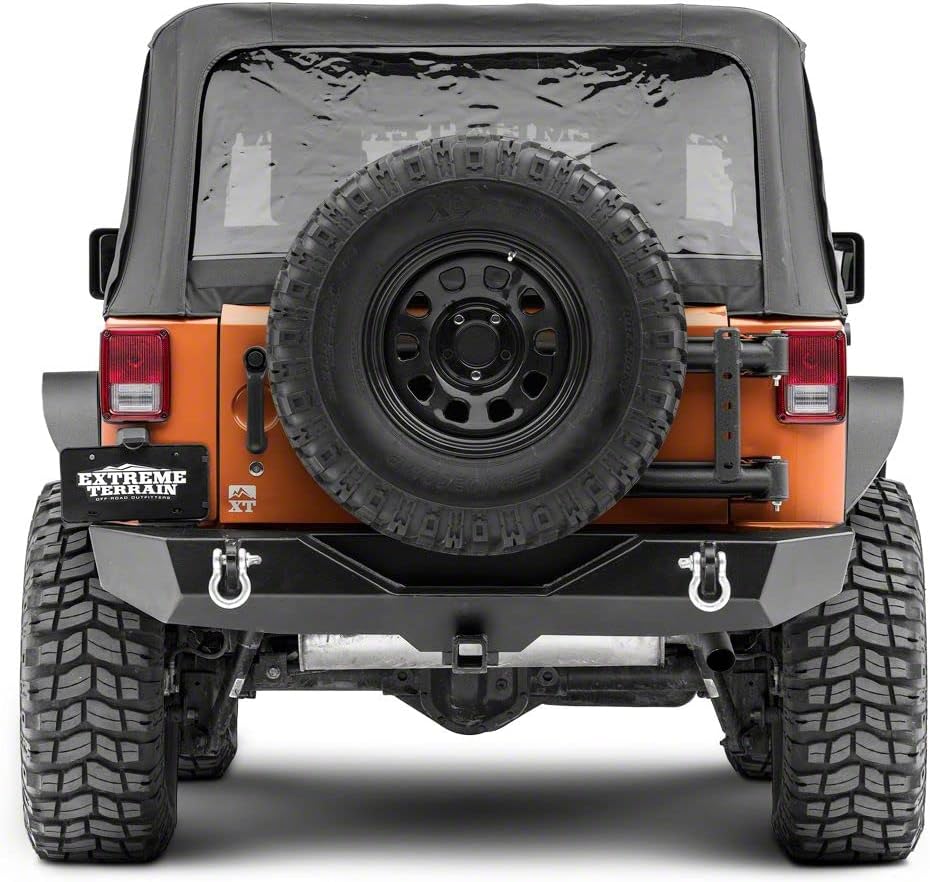 Redrock 4x4 HD Tire Carrier Compatible with OEM Tail Gate Compatible with 07-18 Jeep Wrangler JK