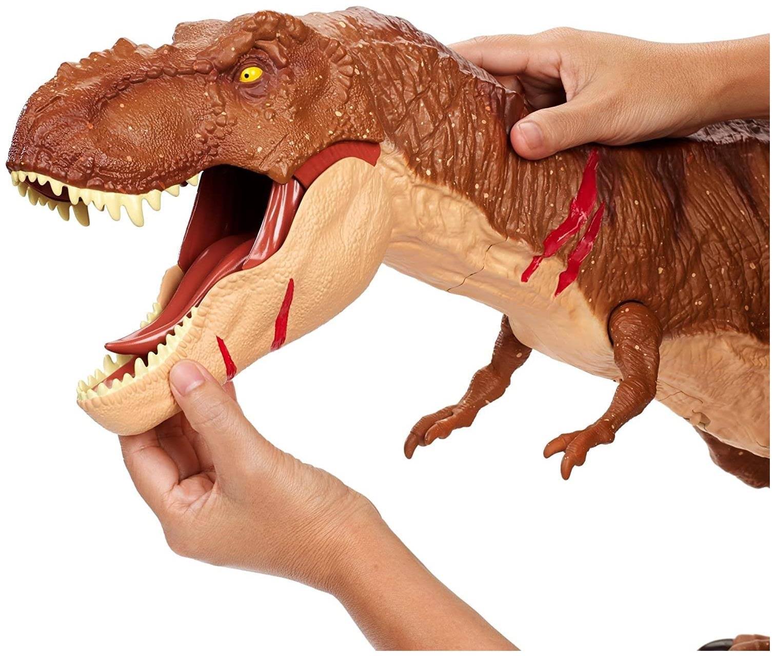 Jurassic World Battle Damage Roarin& Super Colossal Tyrannosaurus Rex