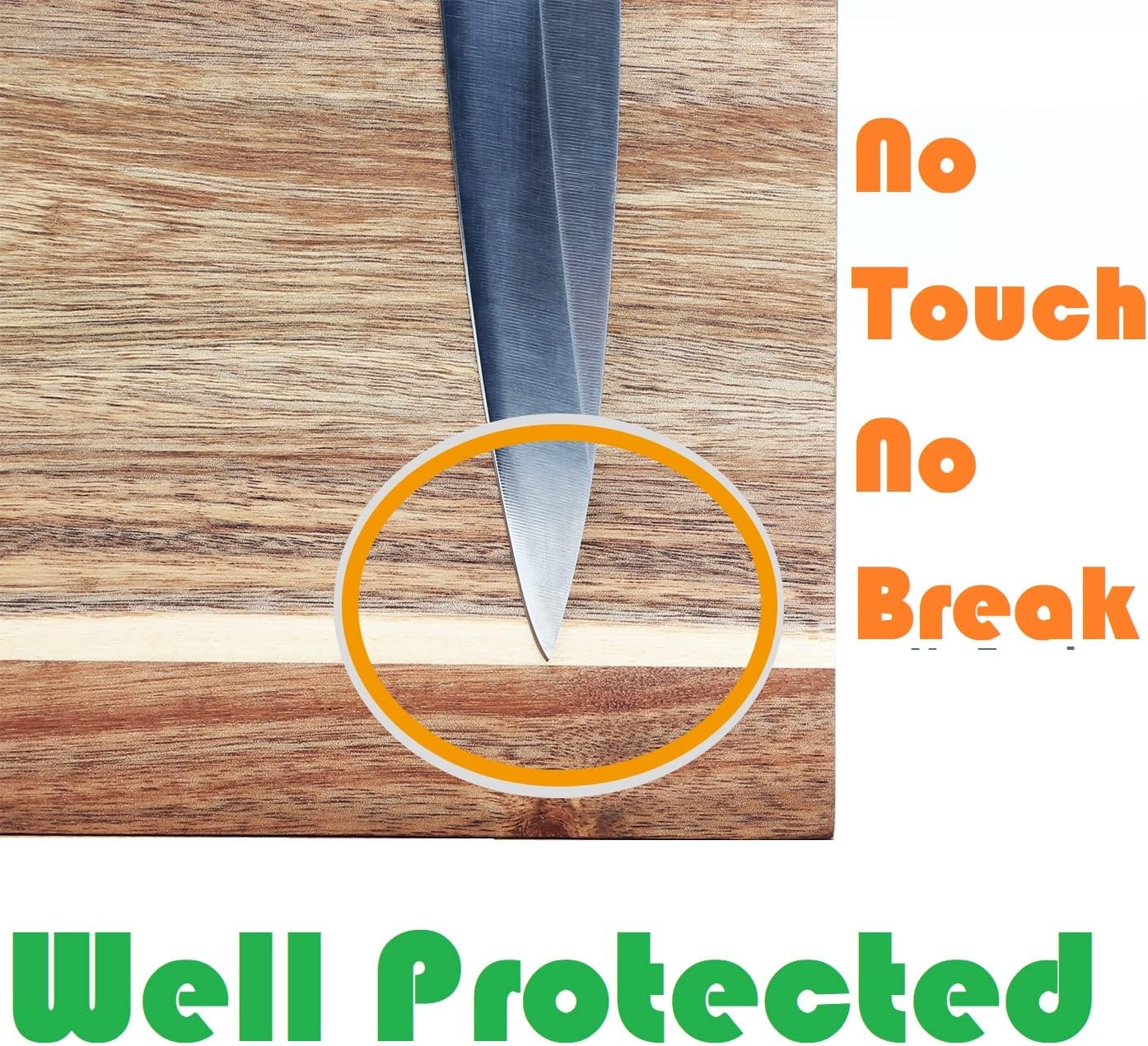 Resafy Magnetic Knife Block Knives Display Stable Board Holder Rack Magnetic Stands with Strong Enhanced Magnets on Both Sides Anti-slip Feet