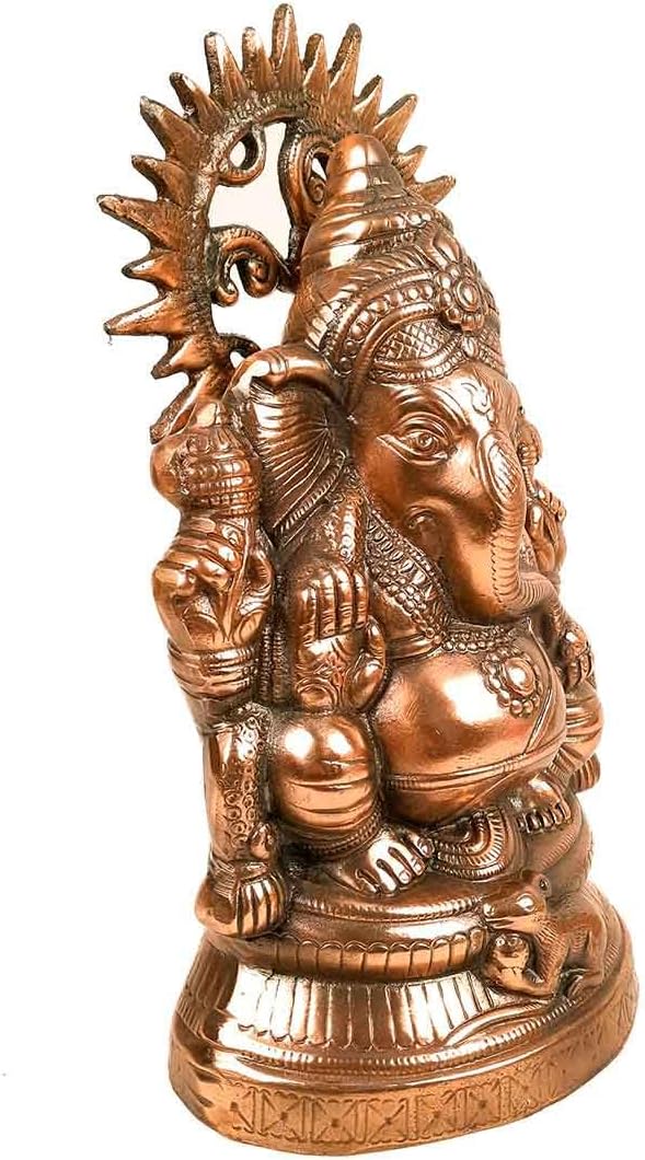 Apka Mart The Online Shop Lord Ganesha/Ganpati Statue | Decorative Religious Idol - Metal (15 Inch/Bronze) for Home & Office Decor, Feng Shui, Vastu, Entrance & Gifts
