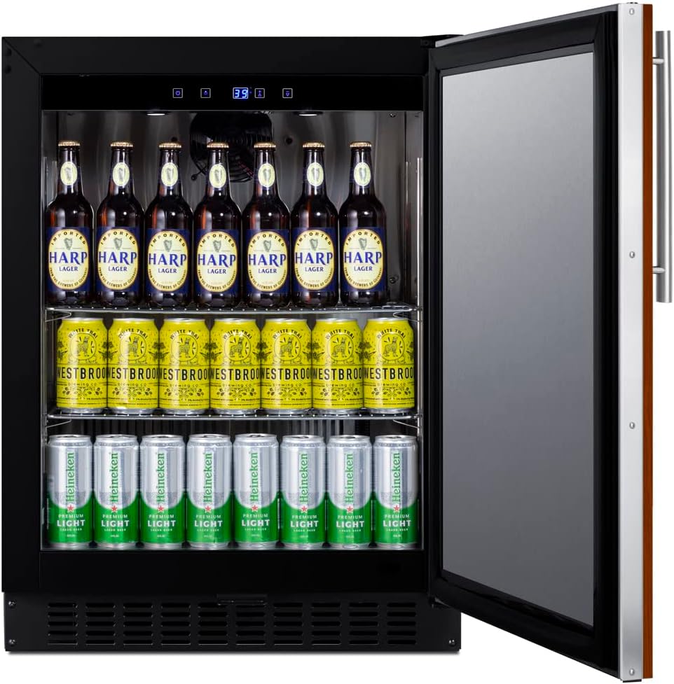 Summit Appliance ASDS2413IF 24" Wide Built-In All-Refrigerator; 3.1 cu.ft Capacity; Frost-Free Operation; Black Cabinet; Panel-ready Door (Panel Not Included); Digital Thermostat; Fan-forced Cooling